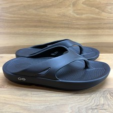 Oofos Sandals Womens 9 Black Comfort Slip On Recovery Walking EU 40
