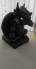 Fantasy Gothic Mystical Dragon Black Statue Tea Light Holder — photo 2