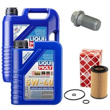 Motor&ouml;l Filter Set 5W-40 LIQUI MOLY 6 Liter + Schraube f&uuml;r Mercedes E-Klasse