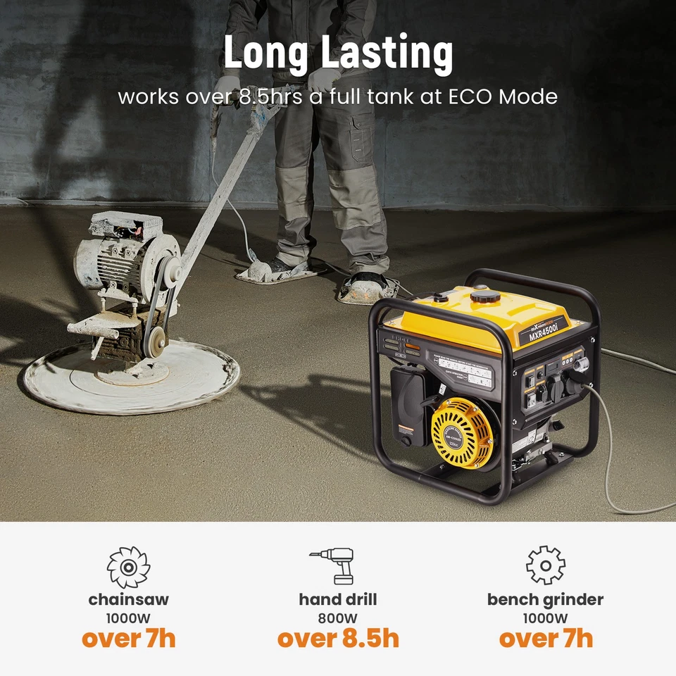 Inverter Generator 3.8KW Max 3.5KW Rated Portable Open Frame Pure Sine Camping - Image 4 of 4