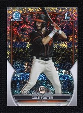 2023 Bowman Draft Chrome Sparkle Refractor Cole Foster #BDC-128 0a8d