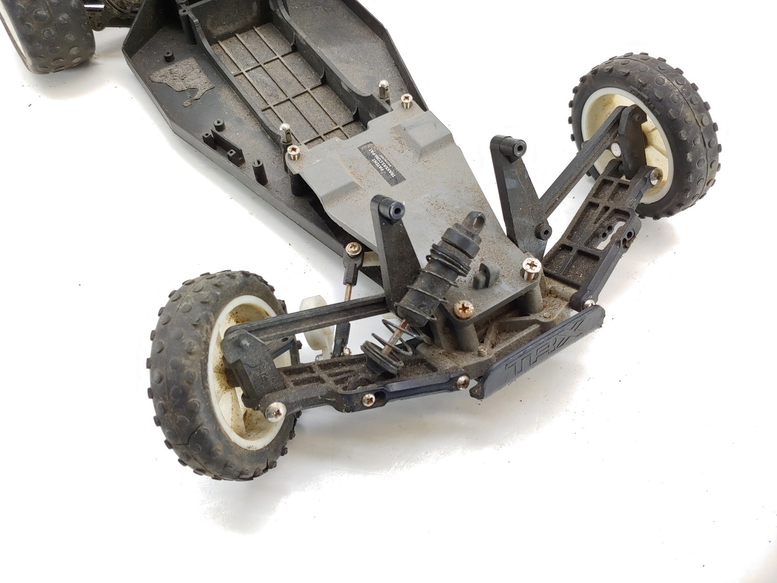 Vintage Old Incomplete Traxxas Bandit 1/10 2wd Buggy Roller Slider Chassis Used