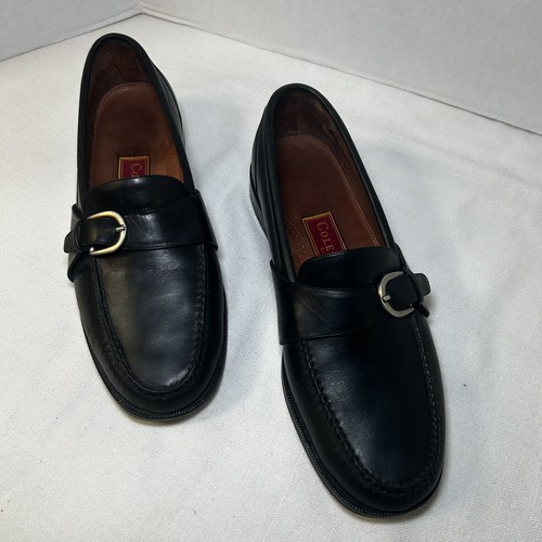 Cole-Haan #05170 Größe 10,5D Herren schwarz Leder elegante Slipper Schnalle - Bild 3 von 15