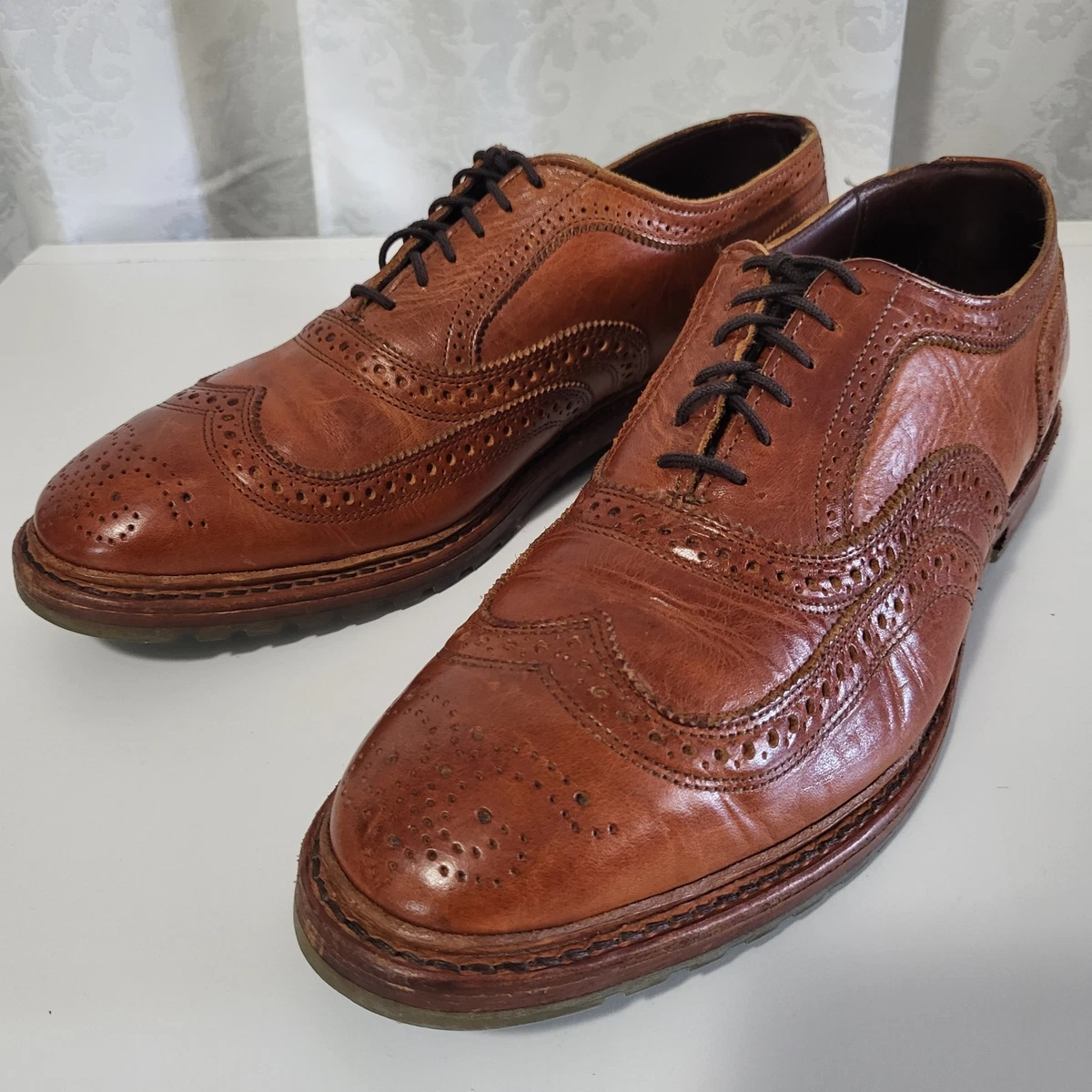 Allen Edmonds Newcastle Mens 10.5D Braided Leather Loafers Brown Allen Edmonds Brown Casual Shoes for Men for sale | eBay main image 3