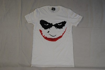 BATMAN THE DARK KNIGHT TRILOGY JOKER FACE T SHIRT NEW OFFICIAL FILM MOVIE RARE