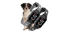 Rechargeable Dog Bark Collar Color Screen Vibration/Static Shock 5 Modes S-M-L