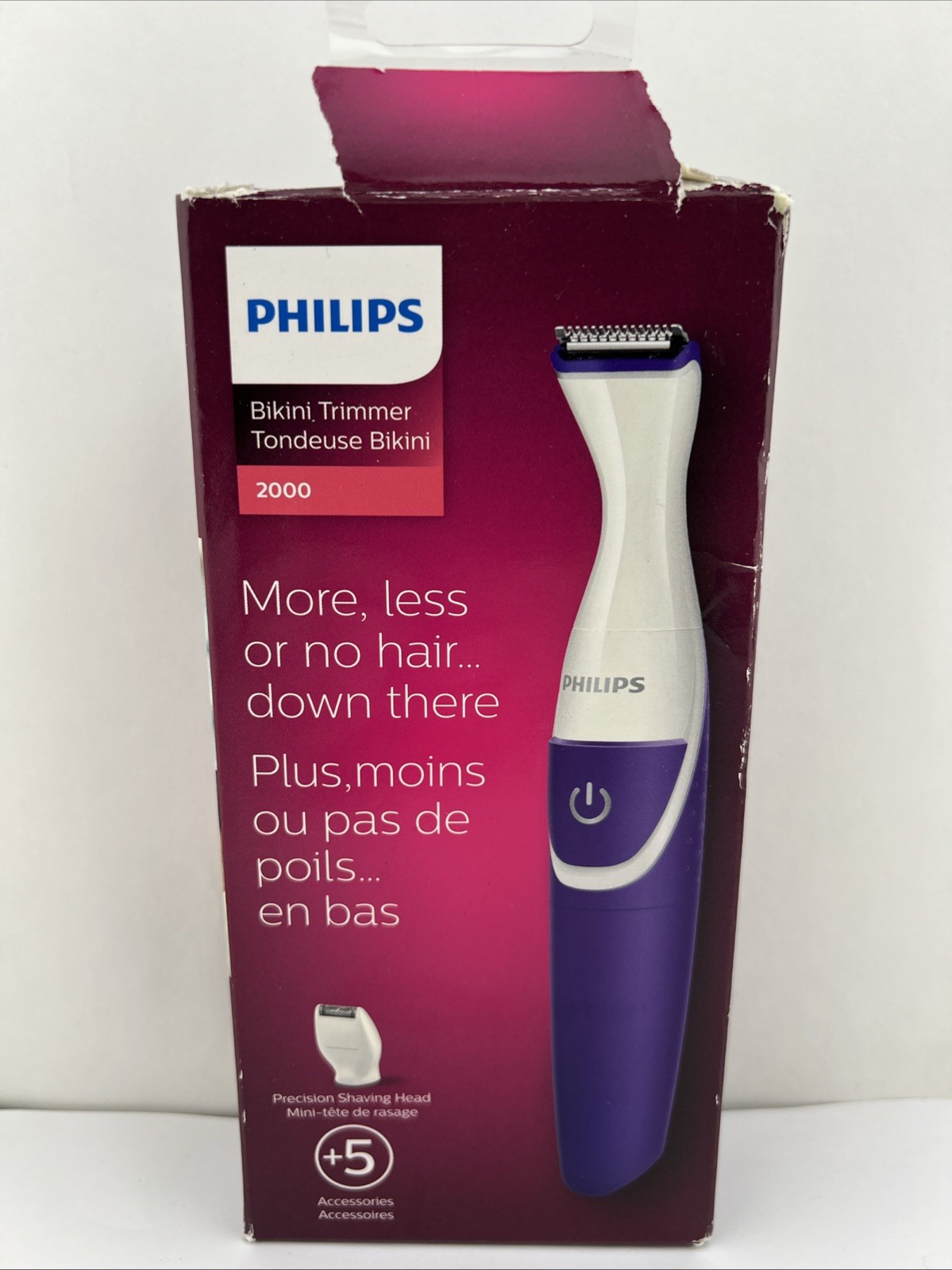 Philips Bikini Trimmer 2000 with 5+ Accessories, Battery Included -FREE SHIPPING