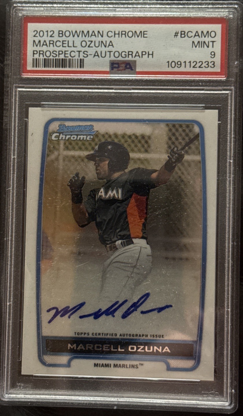 2012 Bowman Chrome Prospects Auto Marcell Ozuna #BCA-MO PSA 9 MINT Auto