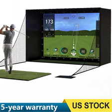 11x 8ft Complete Golf Simulator Enclosure Package w/ Impact Scree Blackout Cage