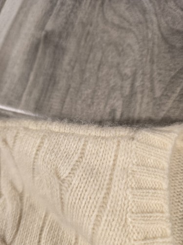 Vintage Ralph Lauren Cable Knit Cashmere Rabbit Hair Wool Sweater Cream Beige by Ralph Lauren, $54 - Photo 9