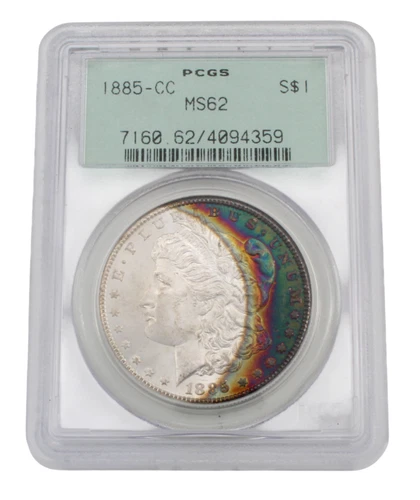 1885-CC Carson City Morgan Silver Dollar $1 PCGS MS62 Key Date M-621