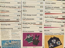 1976 Family Craft Cards Replacements Index 27 Incomplete Needleweaving Patchwor