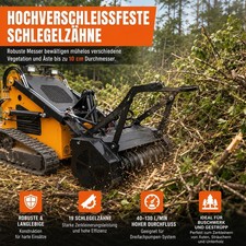 Hydraulischer Forstmulcher 835mm Mulcher f&uuml;r Mini Skid Steer Loader Kompaktlader