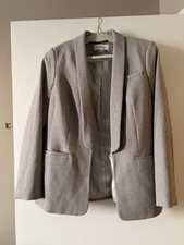 Calvin Klein Women s Size 10 Petite Gray Lined Blazer