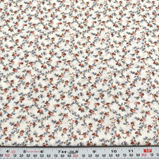 Vintage Florals Off-White Unbranded Cotton Blend Fabric by the HALF YARD