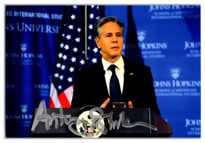 Anthony Blinken Secretary of State Hand Signed 4x6 Photo TD46-0228