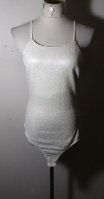 LE LIS White Viscose Sleeveless Body Top Size L NWOT