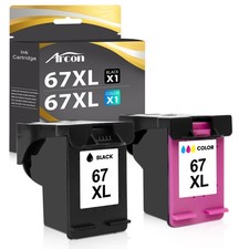Printer Ink Cartridge Fits HP 67 HP 67XL HP 67XXL Ink HP ENVY 6055 6455 6058 Lot