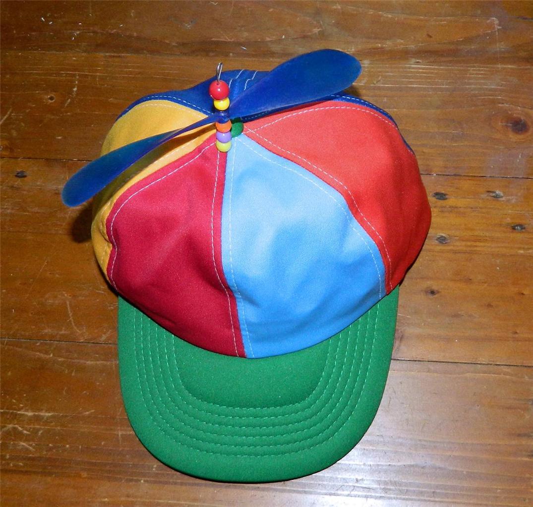 VINTAGE Funny Hats Clown Rainbow Helicopter Propeller Baseball Cap eBay