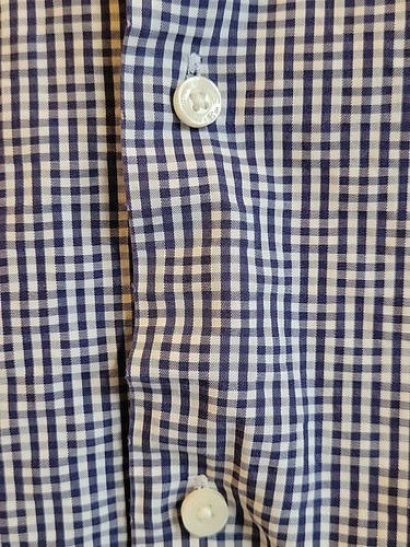 Men's BEN SHERMAN Blue Dress Shirt Size XL, 17.5 /34-35 extra large button down - Picture 5 of 11