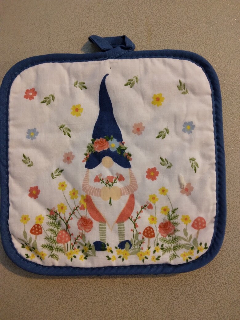 グローブ Pot Holder Hot Pad Gnome Spring Flowers 267323 | eBay