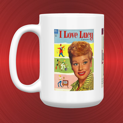 I Love Lucy Comics Three Classic Dell Comic Book Covers LARGE 15 oz. CERAMIC MUG