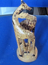 Romantic Giraffes ! African Wooden hand carved Giraffes
