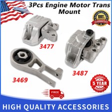 3Pcs Engine Mounts & Transmission Mount Set For Jeep Renegade Fiat 500X L4-2.4L