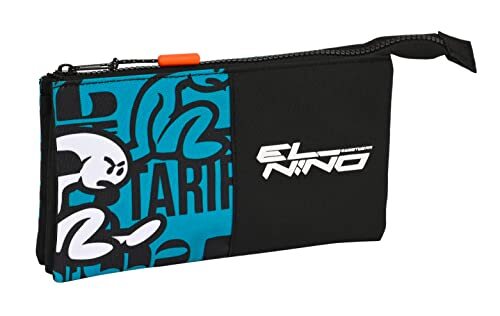 Triple Carry-All El Niño Ocean Black Blue (22 X 12 X 3 Cm) NUOVO
