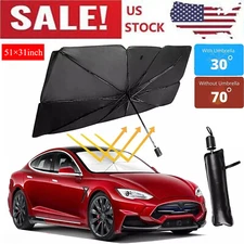 51" Car Windshield Sun Shade Foldable Umbrella Front Window Cover Visor Umbrella