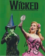 Louise Dearman HAND SIGNED 8x10 Photo Autograph, Wicked The Musical Elphaba (I)
