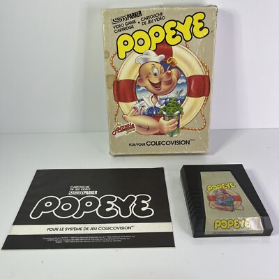 BOXED Complete Colecovision Popeye by Parker Bros.  - Coleco ADAM