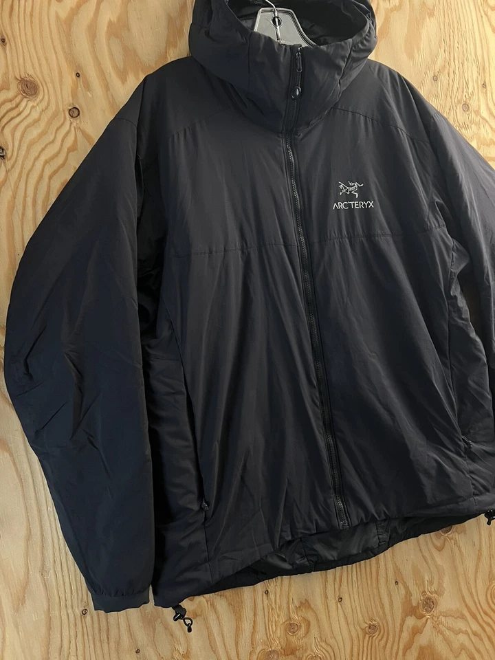 Arc'teryx 男式 XL - Atom AR 连帽夹克 - 黑色全拉链 14648 — 第 3/4 张图片