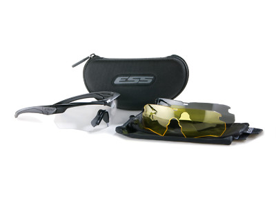 ESS Crossbow Shooting Glasses 3 Lens Kit Smoke Gray, Clear, Hi-Def
