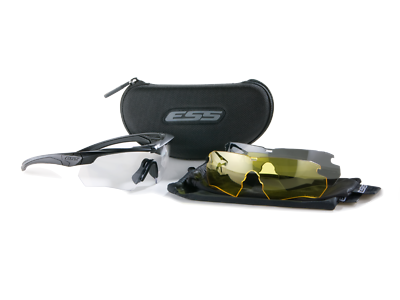 ESS クロスボウ 3LENS ESS Crossbow Shooting Glasses 3 Lens Kit Smoke Gray, Clear, Hi-Def