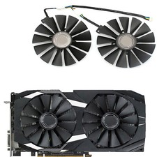 Graphics Card Fan Replacement 4PIN Video Card Cooling Fan for ASUS DUAL-RX580-8G