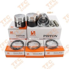 K3d Piston Piston Ring Kit Set Std 73mm For Mitsubishi K3d K3d-1 Engine 3 Pcs