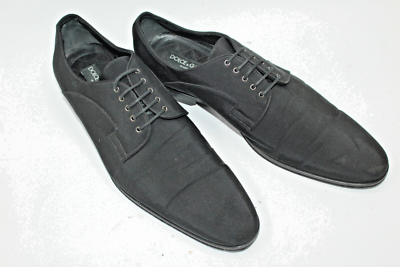 DOLCE E GABBANA men shoes sz 8.5 Europe 42 black canvas  display picture 1
