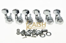 Wilkinson Locking Guitar Tuners Chrome 6 Inline Tuning Keys Pegs Machine Heads