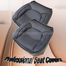 Both Side Bottom Replacement Leather Seat Cover For 2004 Dodge Ram 1500 Black