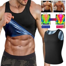 US Men Women Sweat Sauna Shaper Vest Waist Trainer Corset Weight loss Tank Top