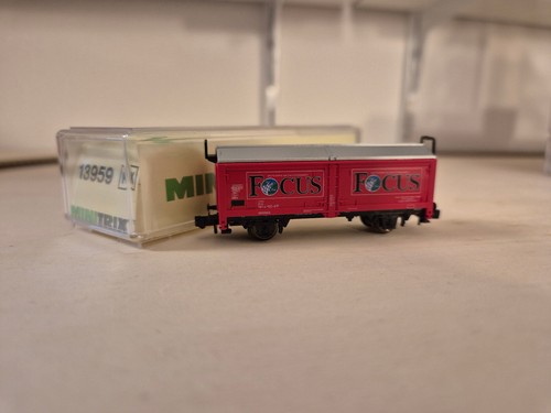 Minitrix N 13959 Hubschiebedachwagen Tis 858 "Focus" der DB in OVP | Condition: Gebraucht