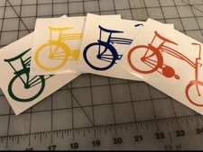Yellow Swing Bike Silhouette Decal (1 Decal)
