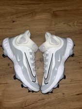 NIKE MENS ALPHA HUARACHE ELITE 4 WHITE GRAY METAL BASEBALL CLEATS SIZE 7 NWOB