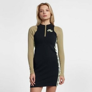 Nike Air ceñido al cuerpo colores vivos a Manga Larga Vestido Con  Cremallera Varsity Camiseta L | eBay