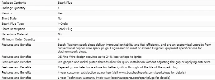8 Spark Plugs Bosch Platinum For 2004 NISSAN PATHFINDER ARMADA V8-5.6L - Image 4 of 4