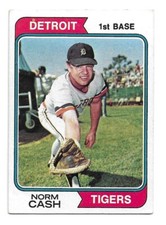 1974 Topps #367 Norm Cash, Detroit Tigers