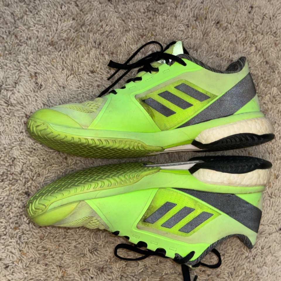 Adidas x Stella McCartney теннисные туфли сигнал зеленый черный женский размер 8,5 недостатки - Изображение 4 из 4