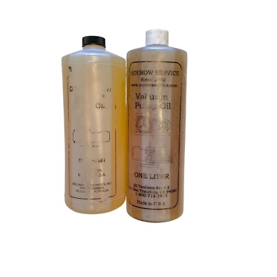 Beckman Coulter Morrow Service Vacum Pump Oil Made in USA - 2 Pcs
