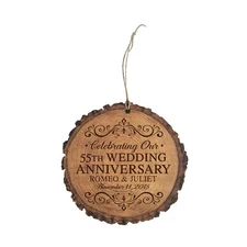 Custom Anniversary Hanging Ornaments Home Decor 3.75in - Our 55th Anniversary